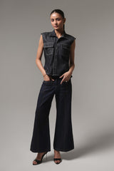 High-Rise Wide Leg Denim Jeans