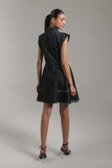 Sleeveless Fit & Flare Denim Dress