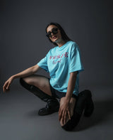 Star Print Puff Print Oversized T-shirt