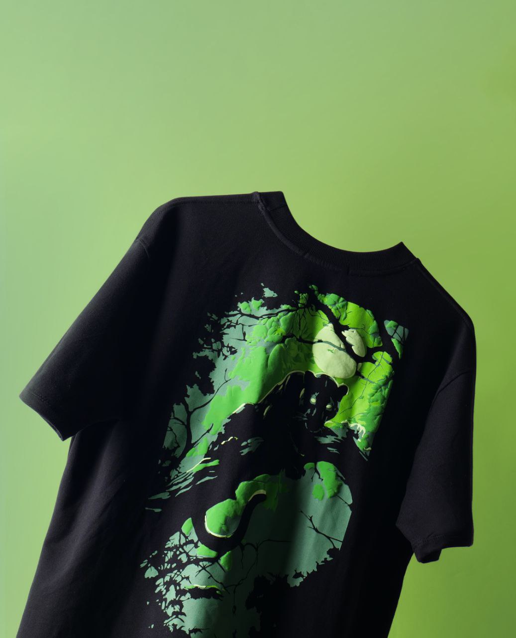 Jungle Reign Oversized Tee – Midnight Panther Drop