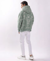 Buck Crown Overall Puff Print Oversized Hoodie