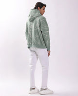 Buck Crown Overall Puff Print Oversized Hoodie