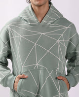 Buck Crown Overall Puff Print Oversized Hoodie