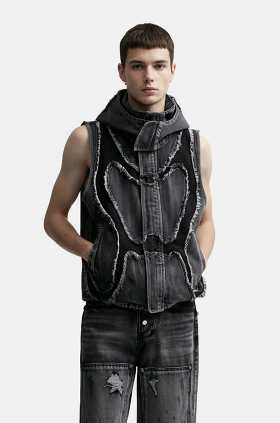 Shadowgrid Vest Denim Jacket