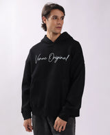 Night Owl Puff Print Oversized Hoodie