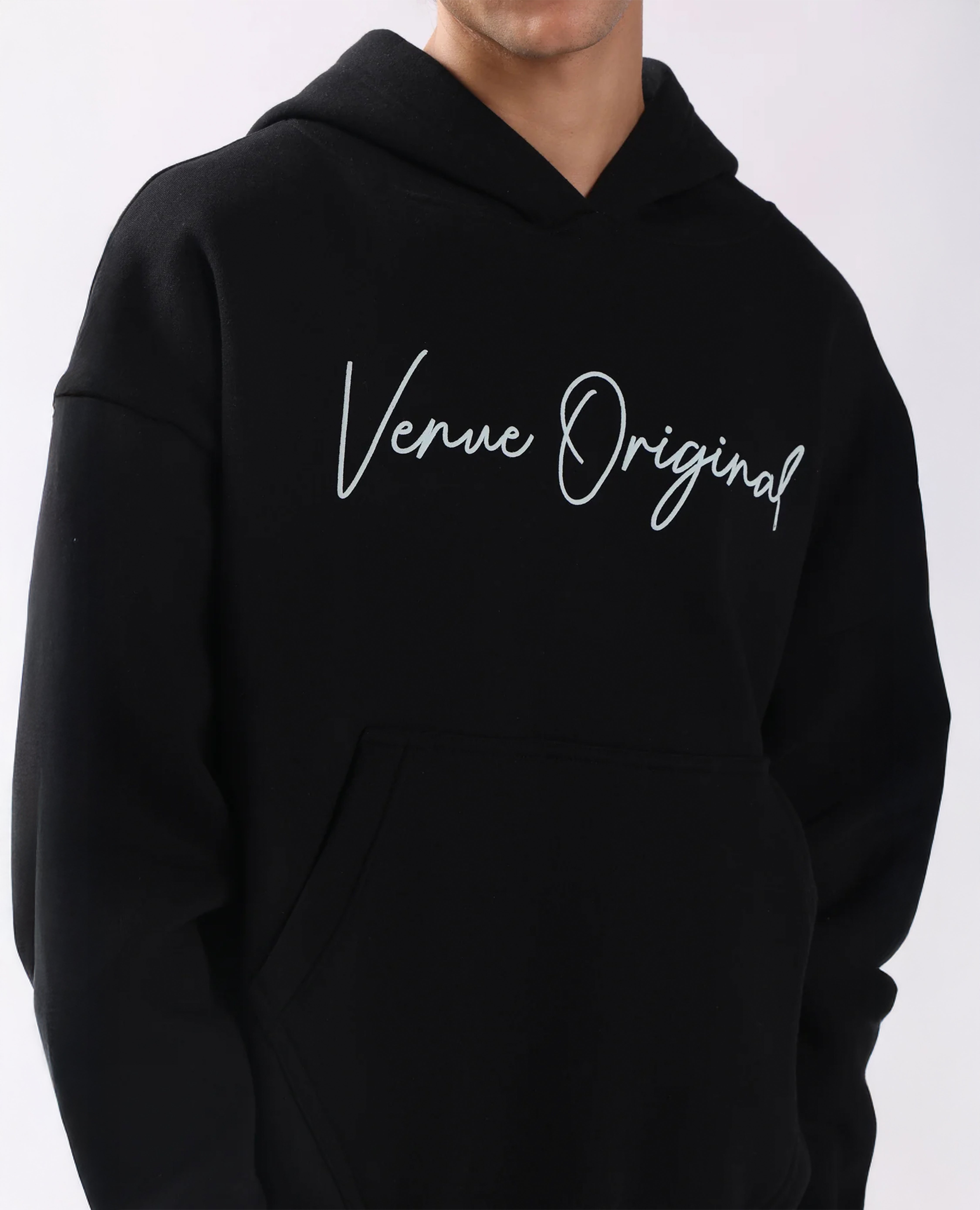 Night Owl Puff Print Oversized Hoodie
