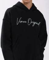 Night Owl Puff Print Oversized Hoodie