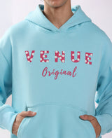 Star Print Puff Print Oversized Hoodie