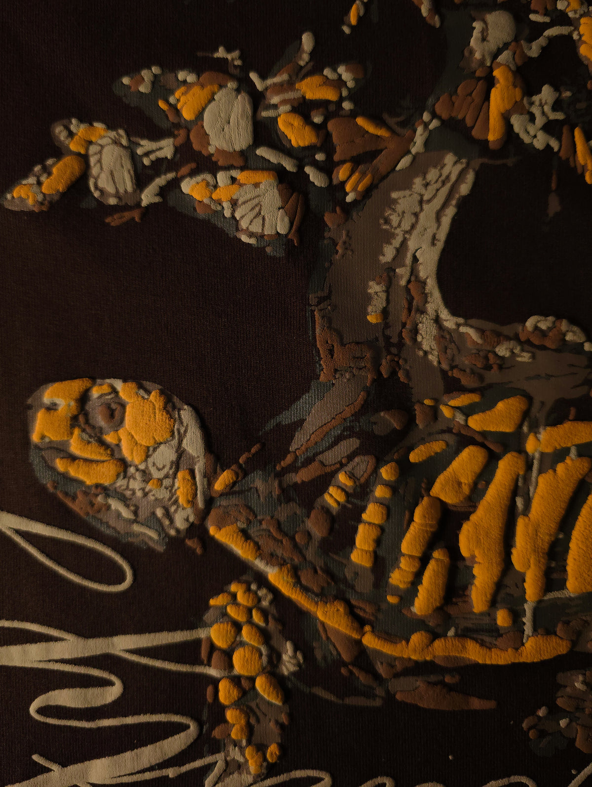 Brown Autumn Bloom Oversized T-Shirt