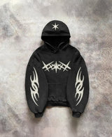 Y2k Embroided Bold Starburst Oversize Hoodie