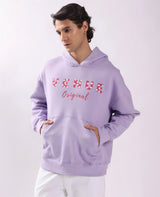 Star Print Puff Print Oversized Hoodie