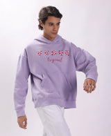 Star Print Puff Print Oversized Hoodie