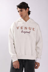 King Fisher Bird Puff Print Oversized Hoodie