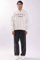 King Fisher Bird Puff Print Oversized Hoodie