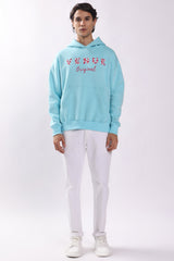 Star Print Puff Print Oversized Hoodie