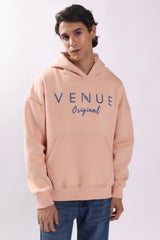 Typography Puff Print Oversized Hoodie