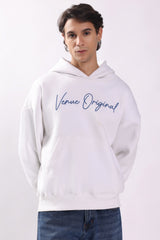 Flying Parrot Puff Print Oversized Hoodie