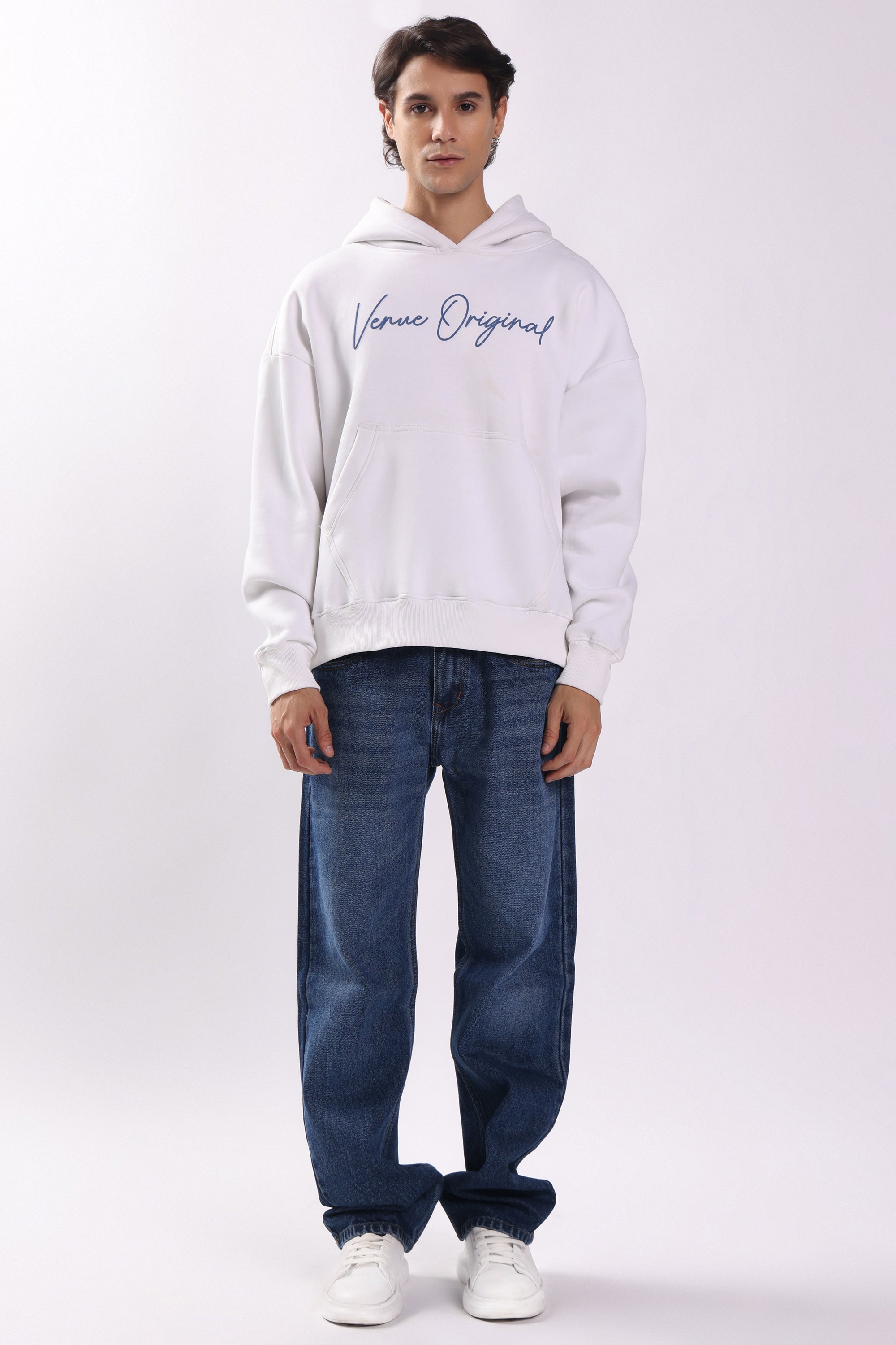 Flying Parrot Puff Print Oversized Hoodie