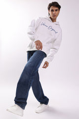 Flying Parrot Puff Print Oversized Hoodie