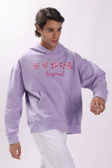 Star Print Puff Print Oversized Hoodie