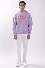 Star Print Puff Print Oversized Hoodie