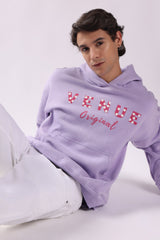 Star Print Puff Print Oversized Hoodie