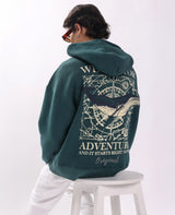 Whale Print Oversized Hoodie