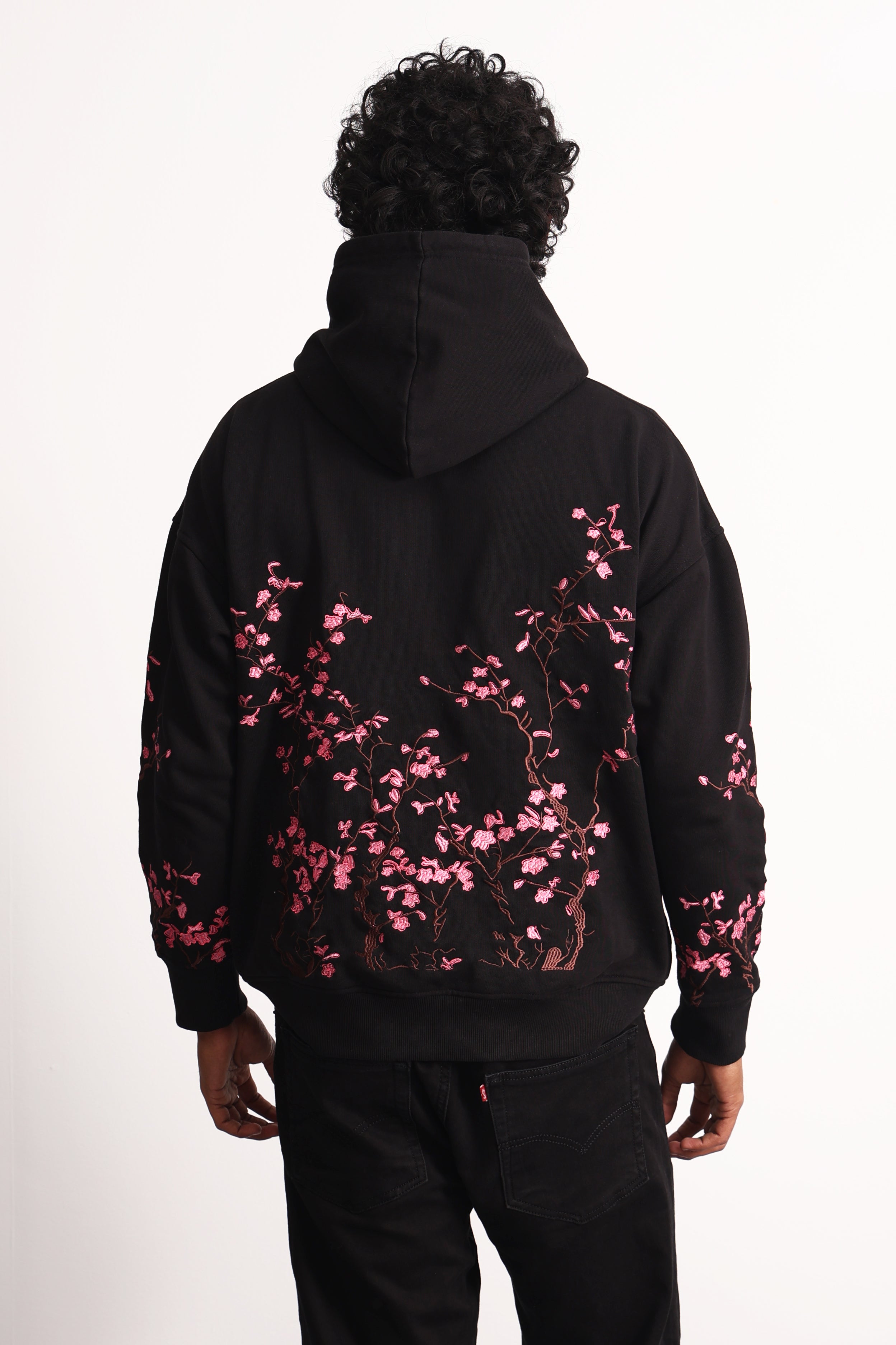 Cherry Blossom Black Hoodie