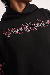 Cherry Blossom Black Hoodie
