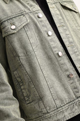 Olive Stonewash Denim Jacket