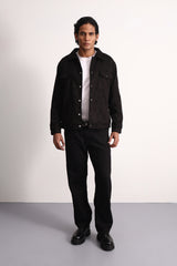 Midnight Black Suede Jacket
