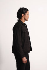 Midnight Black Suede Jacket