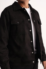 Midnight Black Suede Jacket