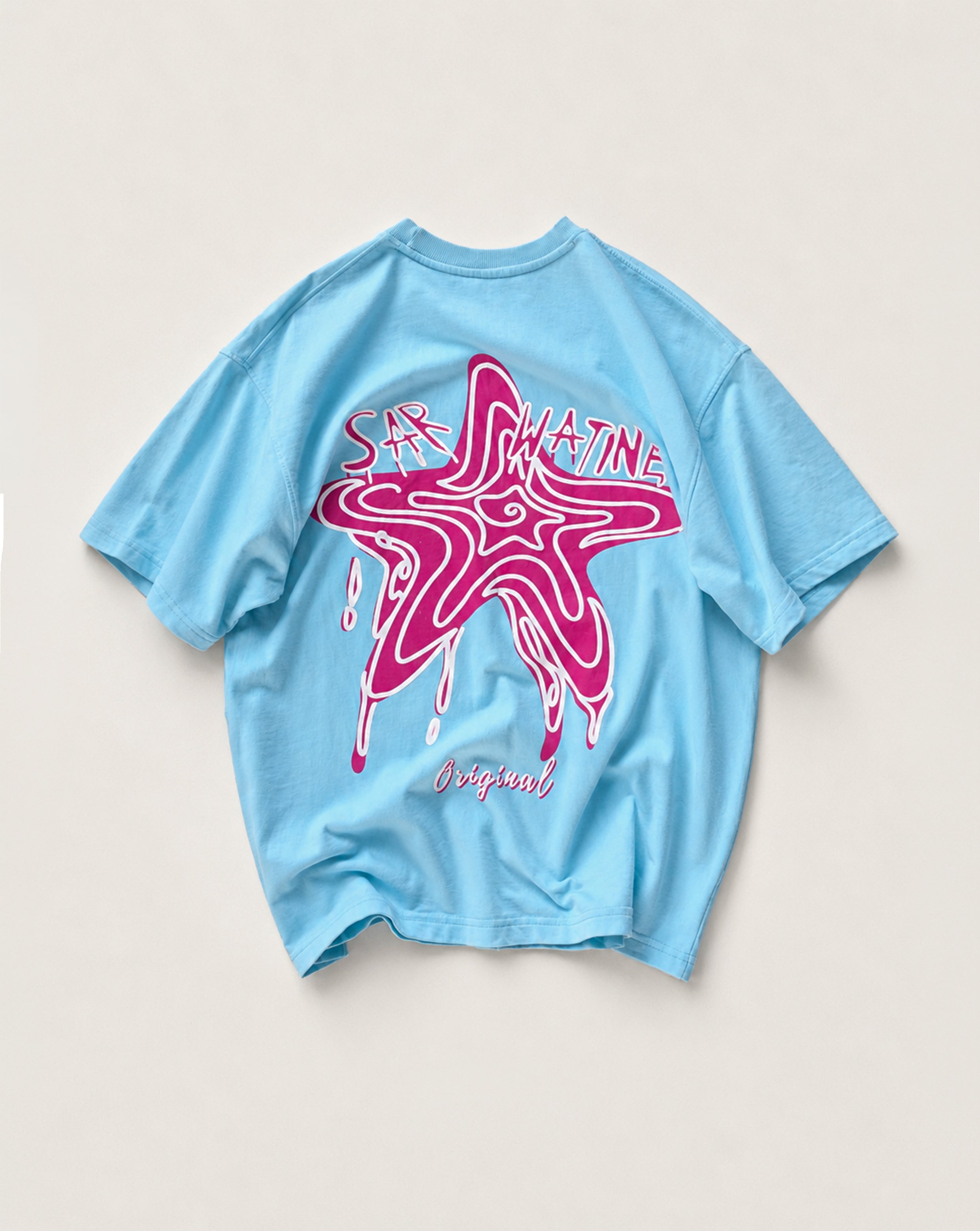 Star Print Puff Print Oversized T-shirt