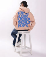Typography Puff Print Oversized Hoodie