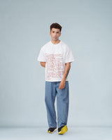 Scripted Chaos Oversized Tee – Red Ink Manifest Drop