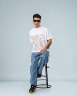 Scripted Chaos Oversized Tee – Red Ink Manifest Drop