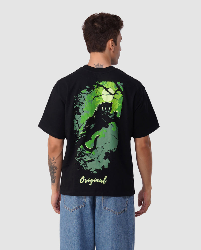 Jungle Reign Oversized Tee – Midnight Panther Drop