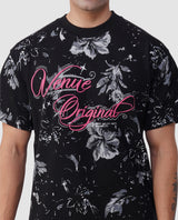 Roar Bloom Oversized Tee – Jungle Black