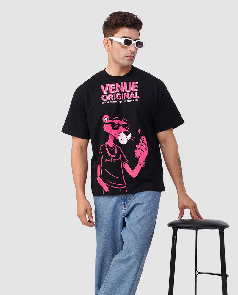Panther Drip Oversized Tee – Neon Flex Drop