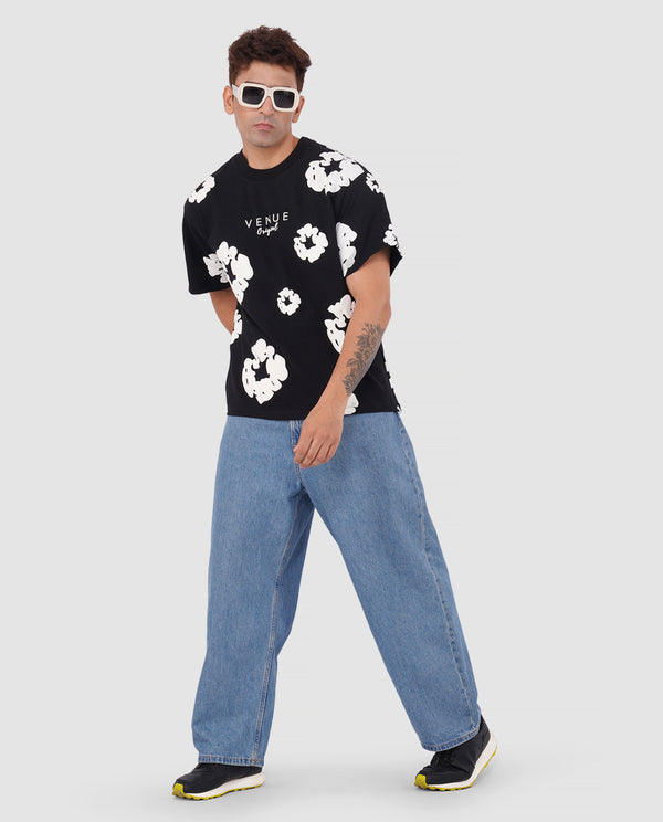 Pop Vibe Oversized Tee – Midnight Butter