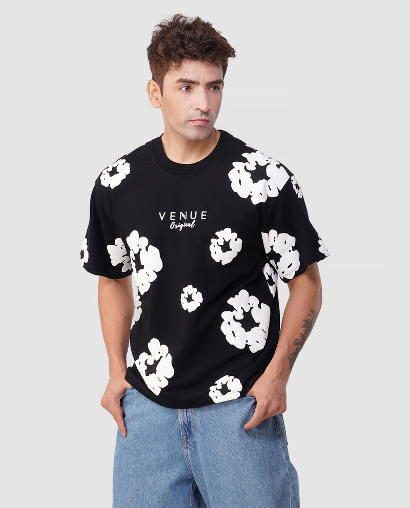 Pop Vibe Oversized Tee – Midnight Butter