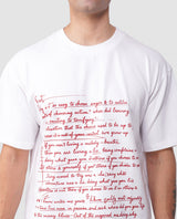 Scripted Chaos Oversized Tee – Red Ink Manifest Drop