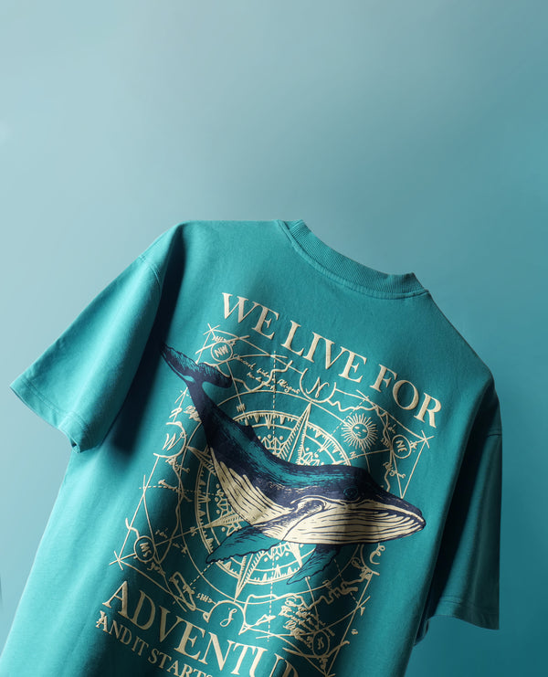 Whale Print Oversized T-shirt