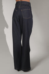Women’s High-Rise Flared Denim Jeans with Center Seam | Blues by V E N U E ORIGINAL