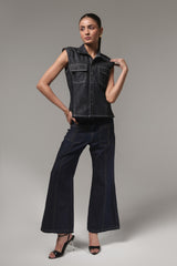 Women’s High-Rise Wide Leg Denim Jeans | Blues by V E N U E ORIGINAL