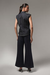 Women’s High-Rise Wide Leg Denim Jeans | Blues by V E N U E ORIGINAL