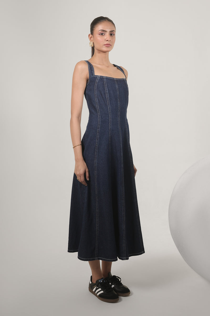Indigo Arc Denim Dress – Venue Blues