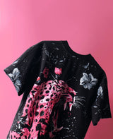 Roar Bloom Oversized Tee – Jungle Black