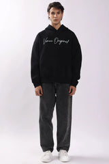 Night Owl Puff Print Oversized Hoodie